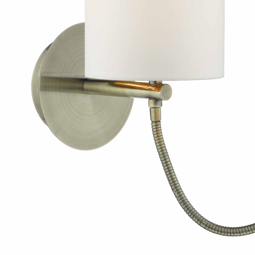 Där Lighting FET0775 - LED zidna svjetiljka FETA 1xE27/60W/230V + LED/1W mesing
