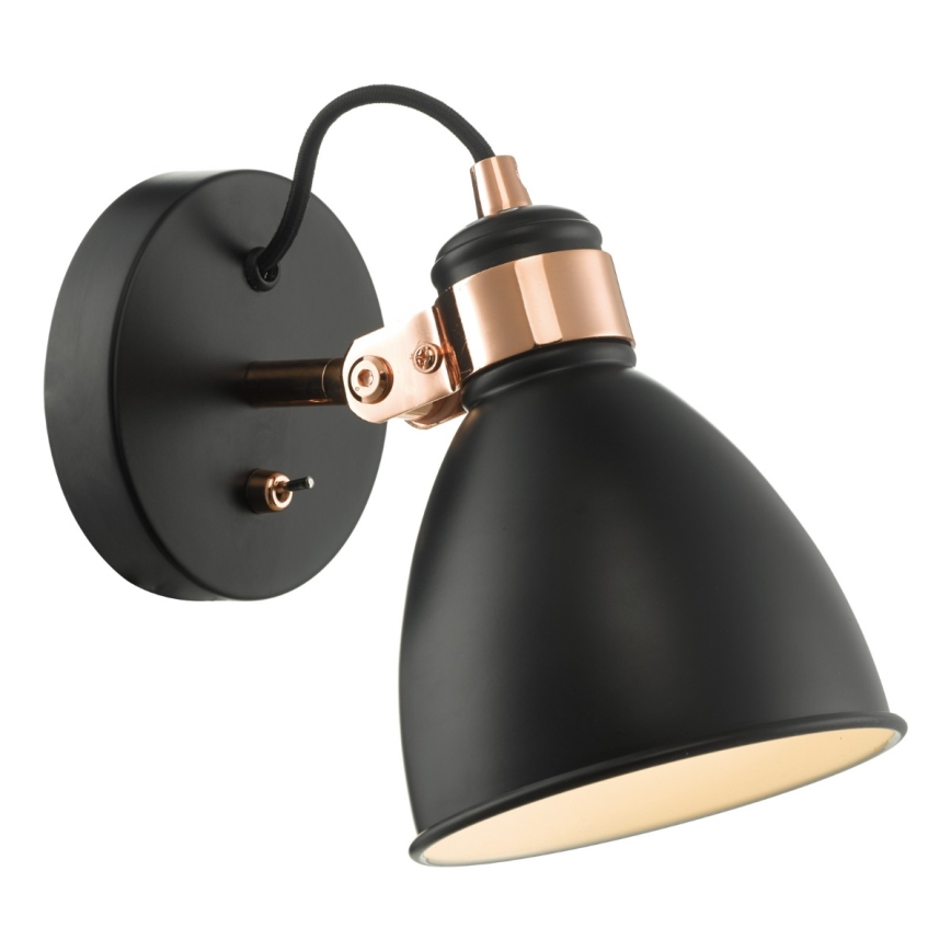 Där Lighting FRE0722 - Zidna reflektorska svjetiljka FREDERICK 1xE14/40W/230V crna