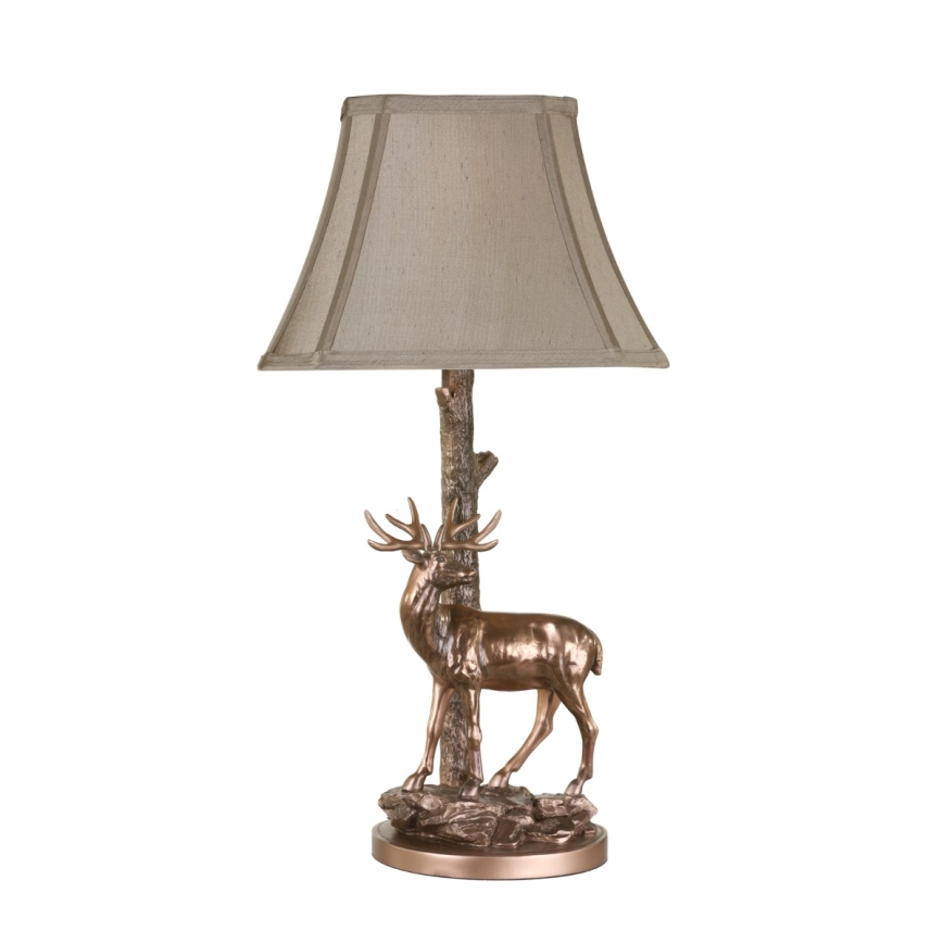 Där Lighting GUL5545-X - Stolna lampa GULLIVER 1xE27/60W/230V bež/brončana