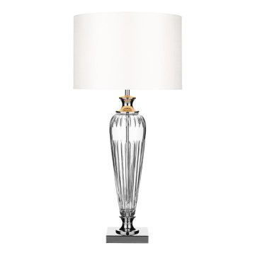 Där Lighting HIN4208 - Stolna lampa HINTON 1xE27/60W/230V bijela/sjajni krom