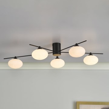 Där Lighting JAS5422 - Prislonjena stropna svjetiljka JASPER 5xG9/25W/230V crna