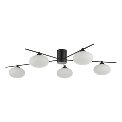 Där Lighting JAS5422 - Prislonjena stropna svjetiljka JASPER 5xG9/25W/230V crna