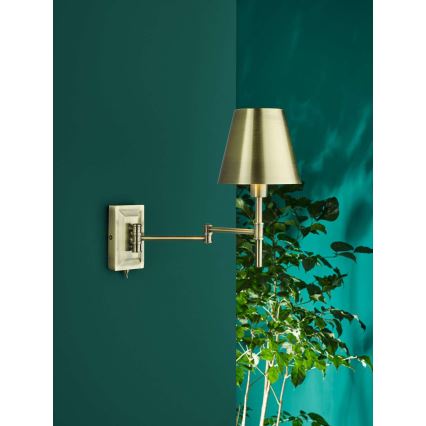 Där Lighting KEN0775 - Fleksibilna zidna svjetiljka KENSINGTON 1xE14/25W/230V mesing