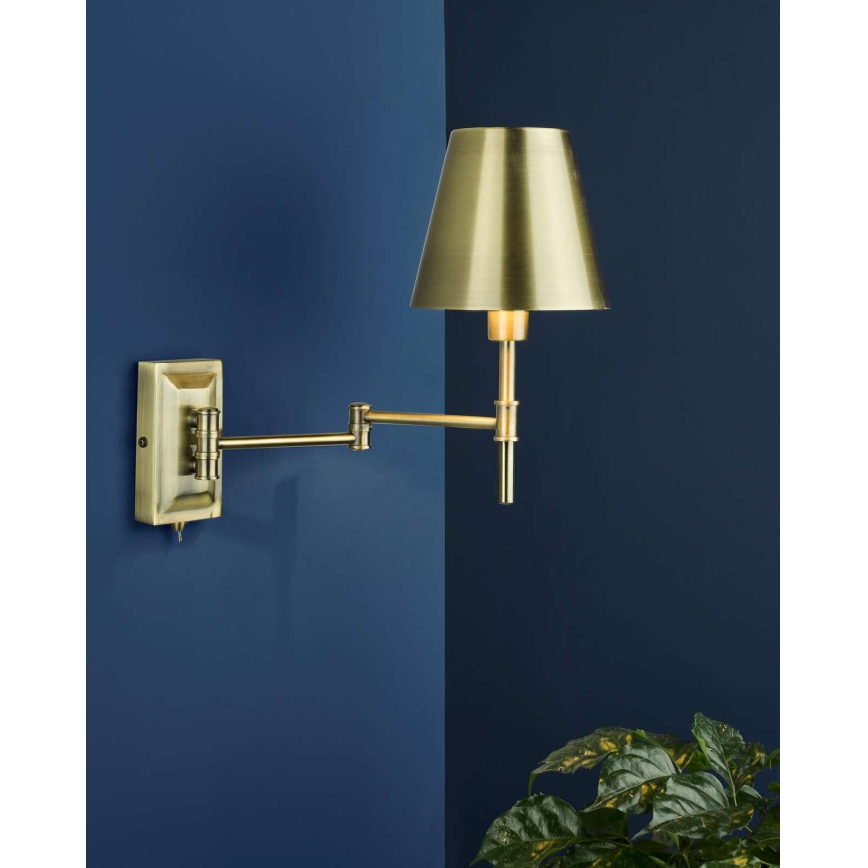 Där Lighting KEN0775 - Fleksibilna zidna svjetiljka KENSINGTON 1xE14/25W/230V mesing
