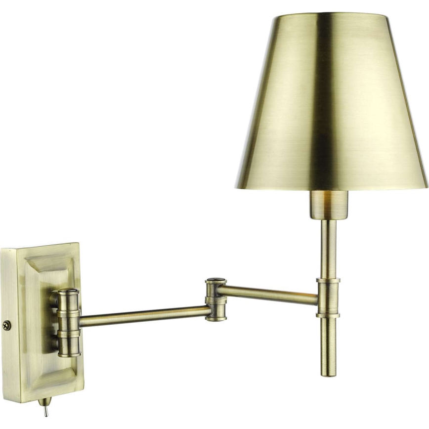 Där Lighting KEN0775 - Fleksibilna zidna svjetiljka KENSINGTON 1xE14/25W/230V mesing