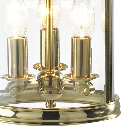Där Lighting LAM0340 - Luster na lancu LAMBETH 3xE14/60W/230V mesing