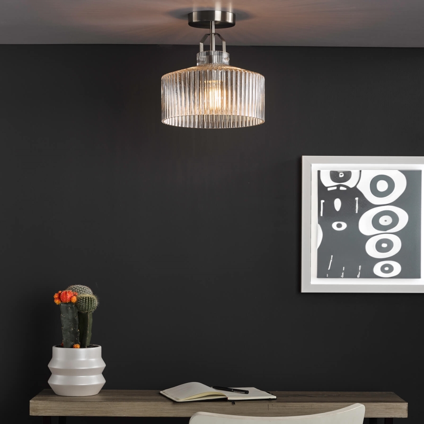 Där Lighting LEN4846 - Plafonski luster LENKA 1xE27/60W/230V matni krom