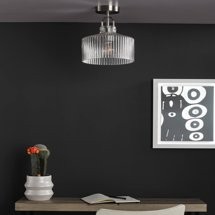 Där Lighting LEN4846 - Plafonski luster LENKA 1xE27/60W/230V matni krom