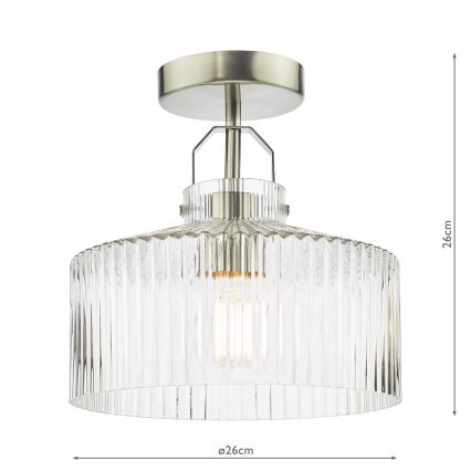 Där Lighting LEN4846 - Plafonski luster LENKA 1xE27/60W/230V matni krom