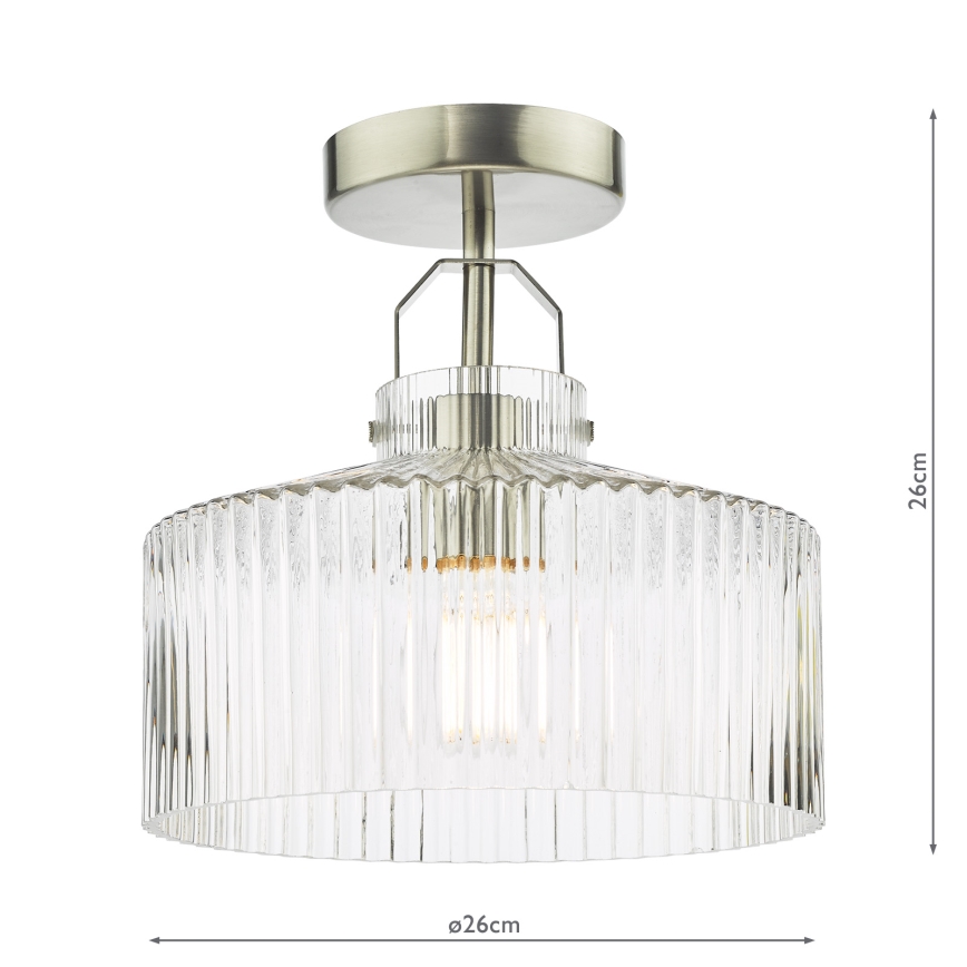 Där Lighting LEN4846 - Plafonski luster LENKA 1xE27/60W/230V matni krom