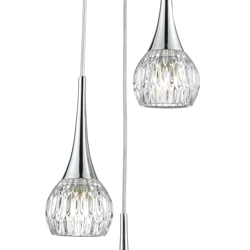 Där Lighting LYA0350 - Viseći luster na sajli LYALL 3xG9/40W/230V sjajni krom