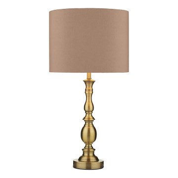Där Lighting MAD4275 - Stolna lampa MADRID 1xE27/60W/230V smeđa/mesing
