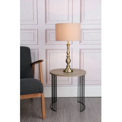 Där Lighting MAD4275 - Stolna lampa MADRID 1xE27/60W/230V smeđa/mesing