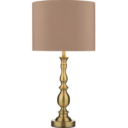 Där Lighting MAD4275 - Stolna lampa MADRID 1xE27/60W/230V smeđa/mesing