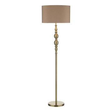 Där Lighting MAD4975 - Podna lampa MADRID 1xE27/60W/230V smeđa/mesing