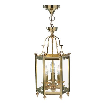 Där Lighting MOO0340 - Luster na lancu MOORGATE 3xE14/60W/230V mesing