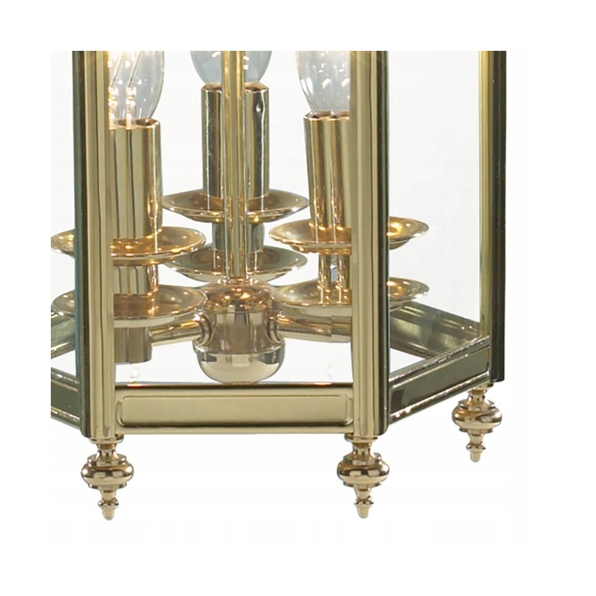 Där Lighting MOO0340 - Luster na lancu MOORGATE 3xE14/60W/230V mesing