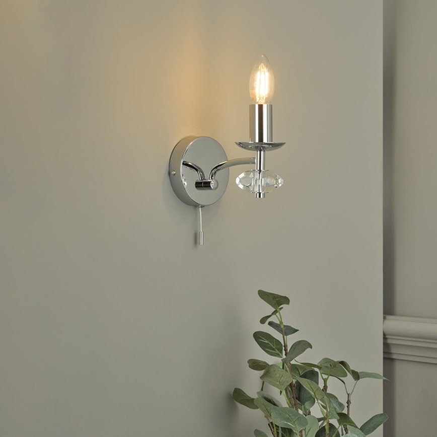 Där Lighting OLE0750 - Zidna svjetiljka OLEANA 1xE14/40W/230V sjajni krom