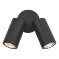 Där Lighting ORT0922 - LED vanjska zidna usmjerena svjetiljka ORTEGA 2x GU10/5W/230V IP65 crna