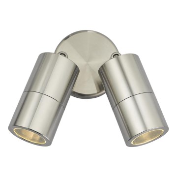 Där Lighting ORT0968 - LED vanjsko zidno spot svjetlo ORTEGA 2xGU10/5W/230V IP65 sjajni krom