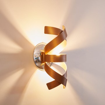 Där Lighting RAW0764 - Zidna svjetiljka RAWLEY 1xG9/25W/230V bakrena