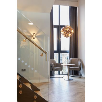 Där Lighting RAW0764 - Zidna svjetiljka RAWLEY 1xG9/25W/230V bakrena