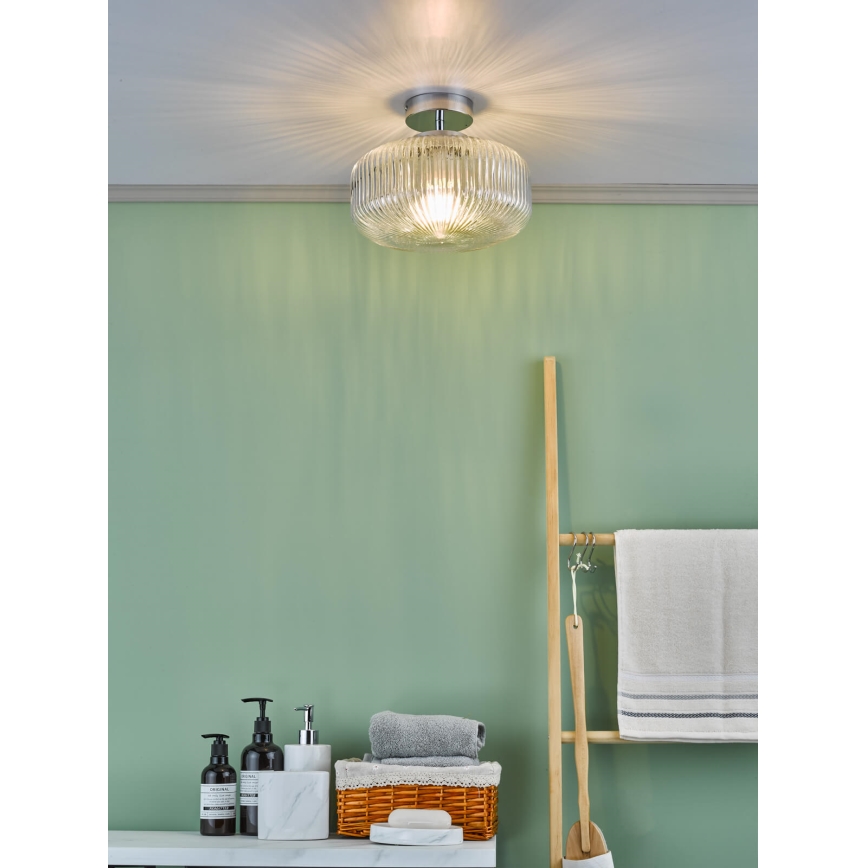 Där Lighting RIV5208 - Kupaonska nadgradna stropna svjetiljka RIVA 1xE27/60W/230V IP44 sjajni krom