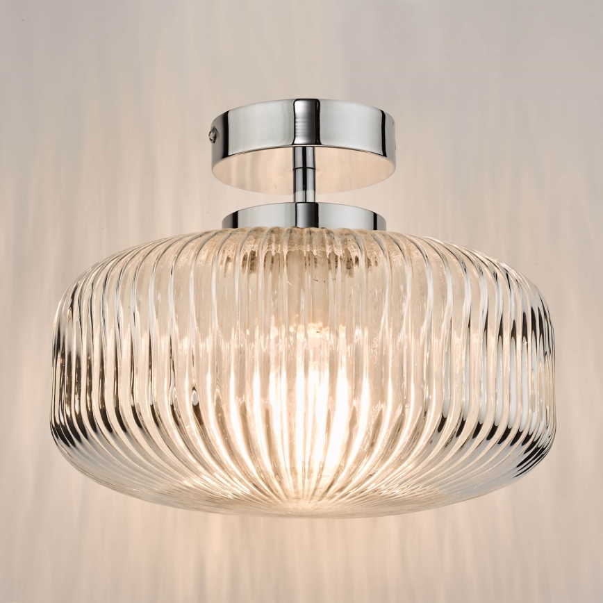 Där Lighting RIV5208 - Kupaonska nadgradna stropna svjetiljka RIVA 1xE27/60W/230V IP44 sjajni krom