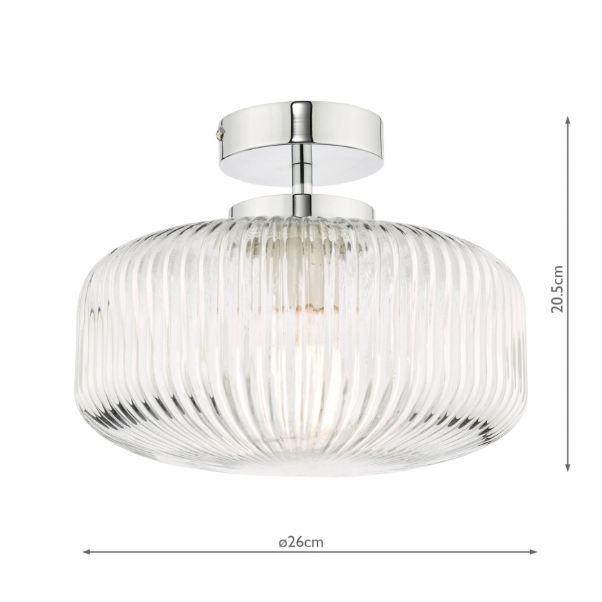Där Lighting RIV5208 - Kupaonska nadgradna stropna svjetiljka RIVA 1xE27/60W/230V IP44 sjajni krom
