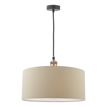 Där Lighting RON6529 - Luster na sajli RONDA 1xE27/60W/230V crna/bež