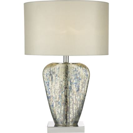 Där Lighting SYR4235 - Stolna svjetiljka SYRACUSE 1xE27/60W/230V sjajni krom/krem boja