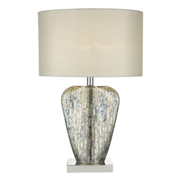 Där Lighting SYR4235 - Stolna svjetiljka SYRACUSE 1xE27/60W/230V sjajni krom/krem boja
