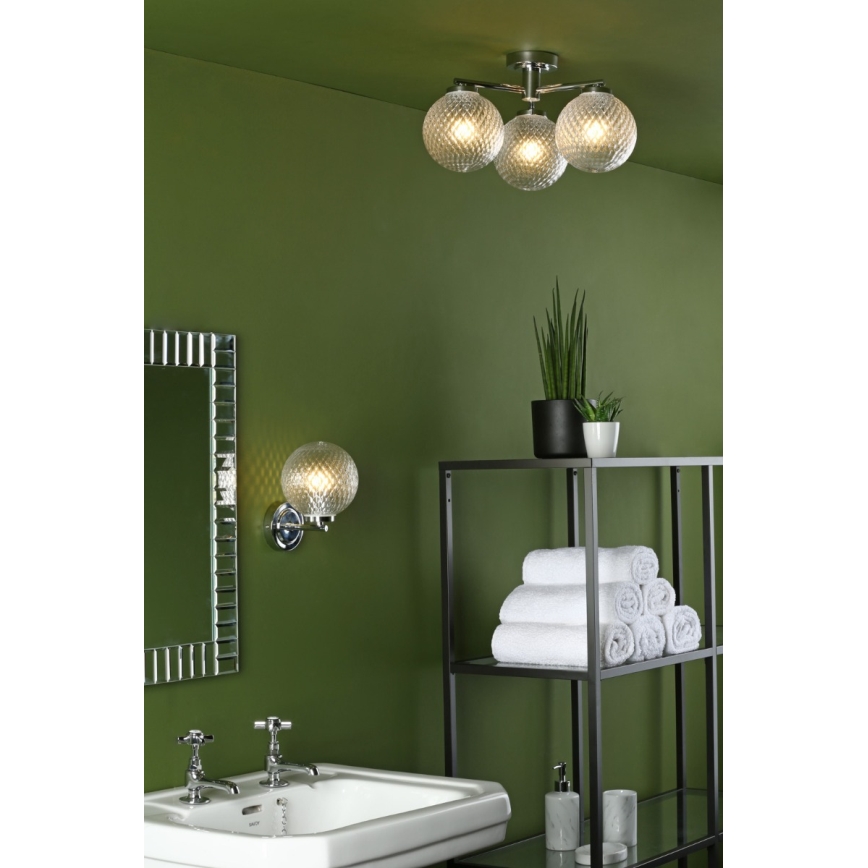 Där Lighting WAY0750 - Kupaonska zidna svjetiljka WAYNE 1xG9/3W/230V IP44 sjajni krom