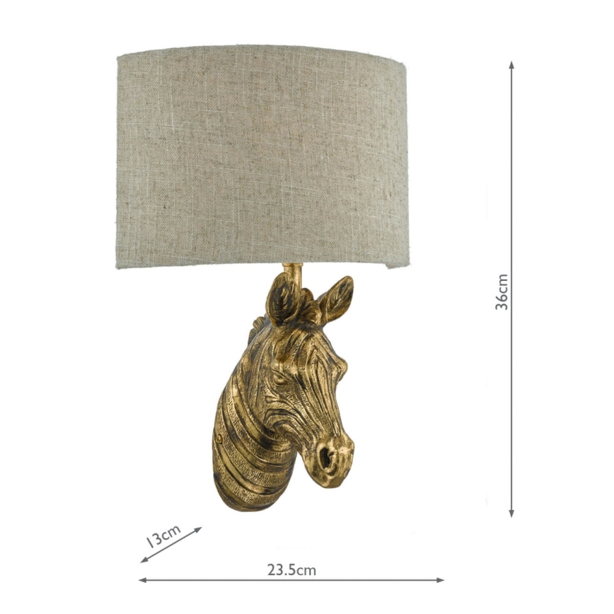Där Lighting ABB0735 - Zidna svjetiljka ABBY 1xE14/40W/230V lan/zlatna