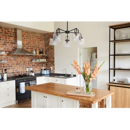 De Markt - Viseći luster MEGAPOLIS WALTER 5xE27/10W/230V