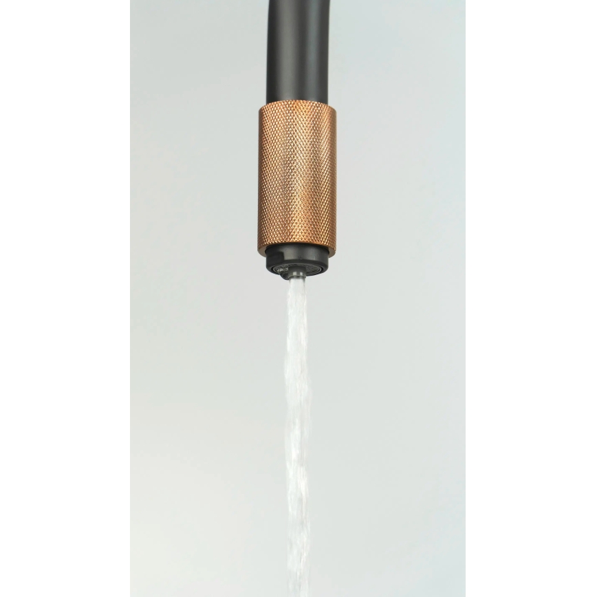 Deante BCA_B64M - Kuhinjska slavina ASTER, crna/mesing