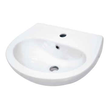 Deante CDJ_6U4W - Zidni umivaonik s otvorom JASMIN 45,7x36,4 cm keramika/bijela