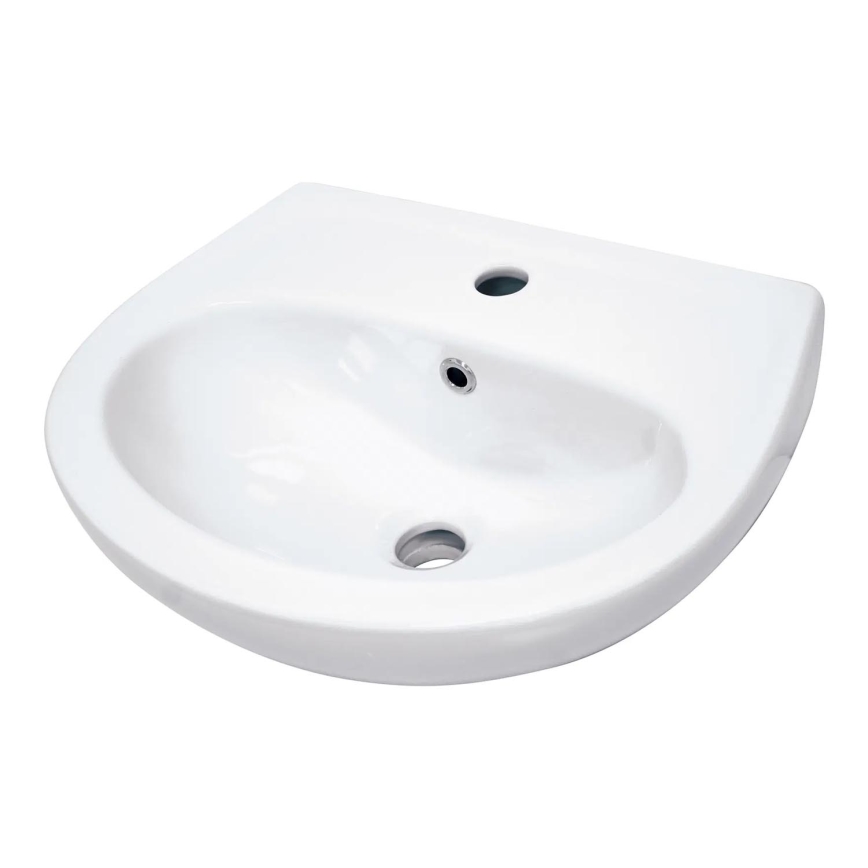 Deante CDJ_6U4W - Zidni umivaonik s otvorom JASMIN 45,7x36,4 cm keramika/bijela