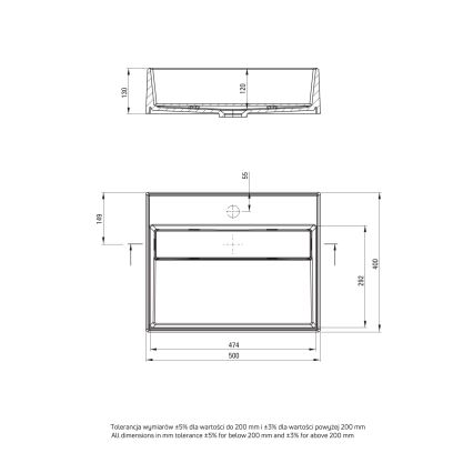 Deante CQR_NU5M - Nadgradni umivaonik CORREO 40x50 cm granit/crna