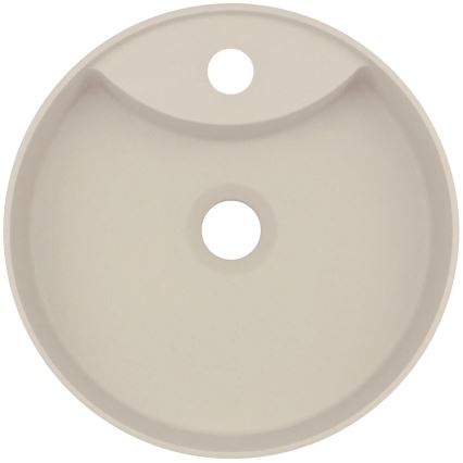 Deante CQS_5U4B - Nadgradni umivaonik s otvorom za slavinu SILIA pr. 36 cm granit/bež