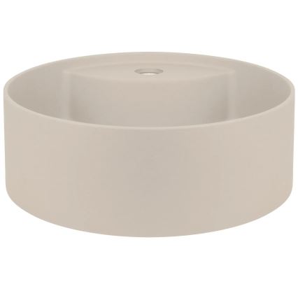 Deante CQS_5U4B - Nadgradni umivaonik s otvorom za slavinu SILIA pr. 36 cm granit/bež