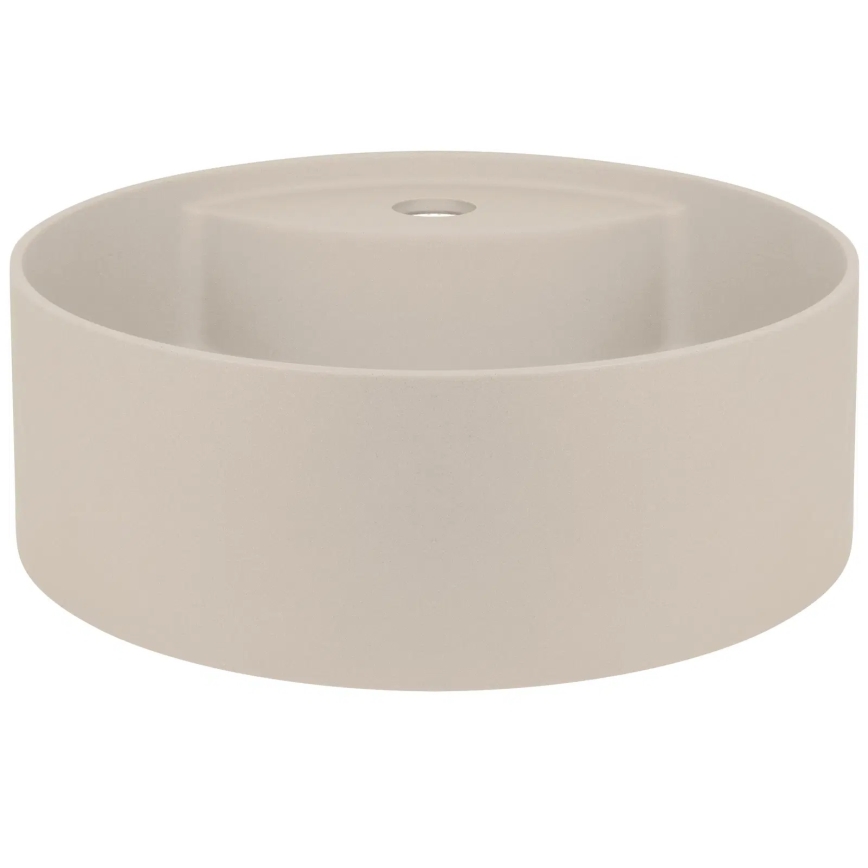 Deante CQS_5U4B - Ugradbeni umivaonik s otvorom za bateriju SILIA promjera 36 cm granit/bež