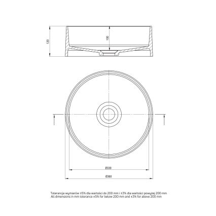 Deante CQS_5U4S - Nadgradni umivaonik SILIA pr. 36 cm granit/bež