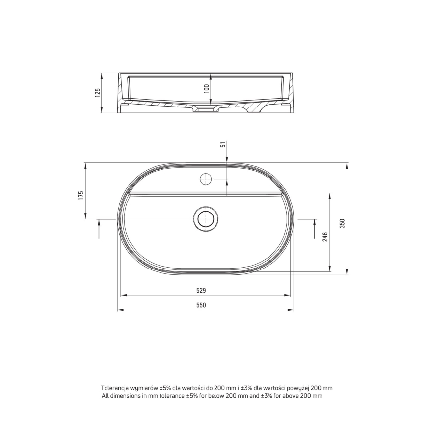 Deante CQS_5U6B - Ugradbeni umivaonik s otvorom za bateriju SILIA 35x55 cm granit/bež