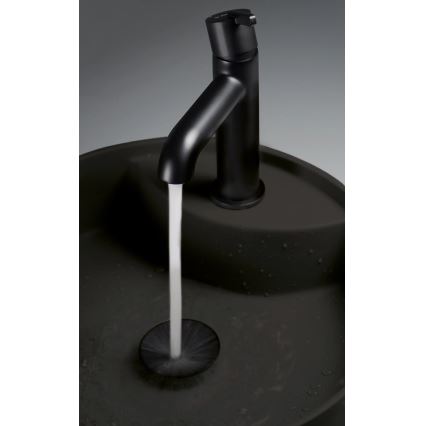 Deante CQS_NU4B - Umivaonik za ugradnju na ploču s otvorom za miješalicu SILIA, prom. 36 cm granit/crna