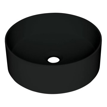 Deante CQS_NU4S - Nadgradni umivaonik SILIA Ø 36 cm granit/crna