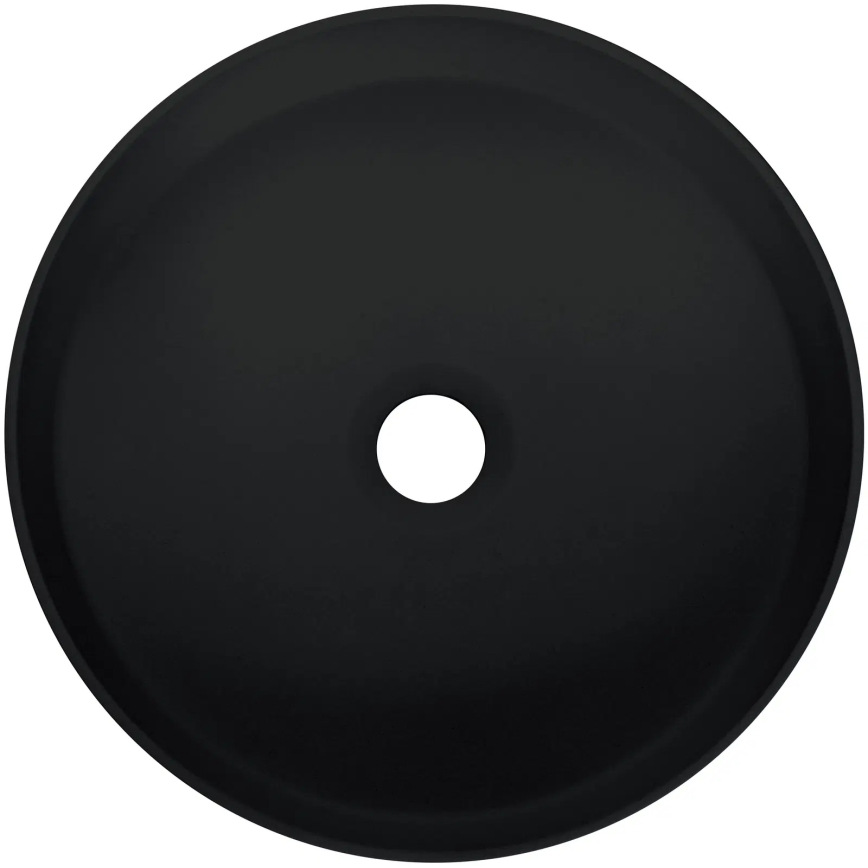 Deante CQS_NU4S - Nadgradni umivaonik SILIA Ø 36 cm granit/crna