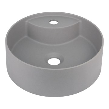 Deante CQS_SU4B - Umivaonik za ugradnju na radnu ploču s otvorom za miješalicu SILIA Ø 36 cm granit/metalno siva