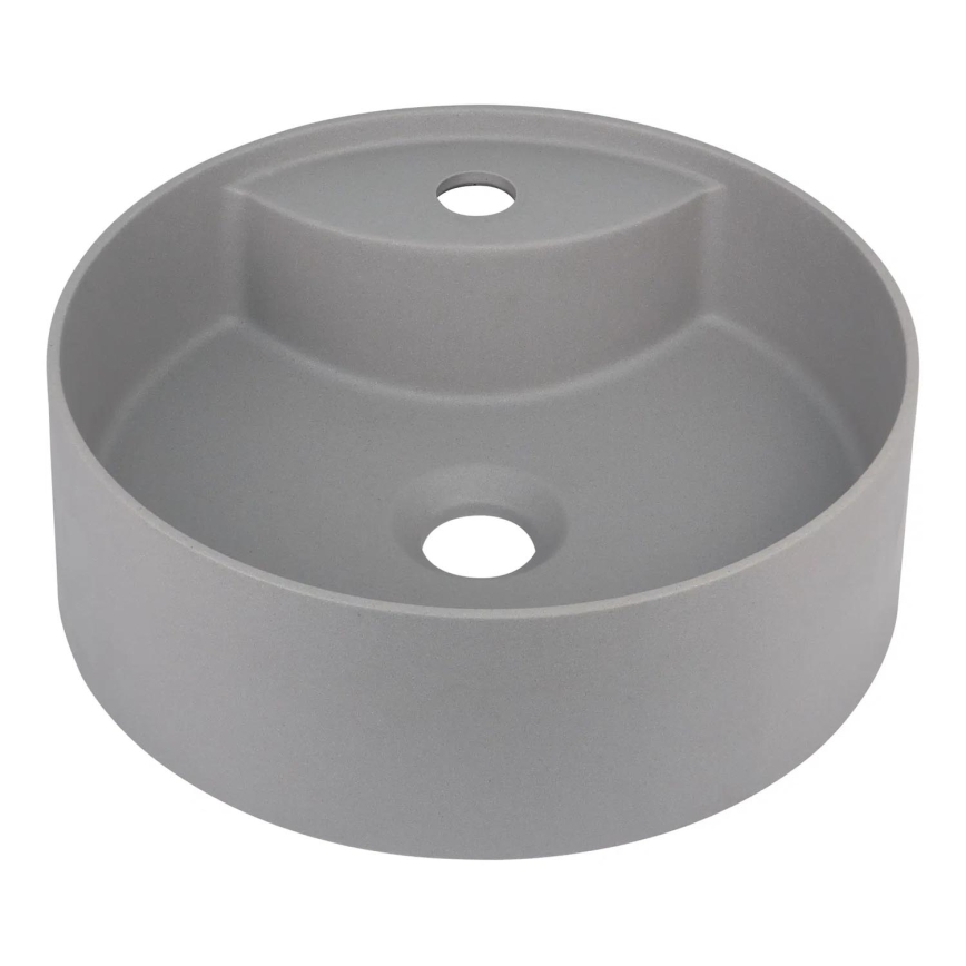 Deante CQS_SU4B - Umivaonik za ugradnju na radnu ploču s otvorom za miješalicu SILIA Ø 36 cm granit/metalno siva