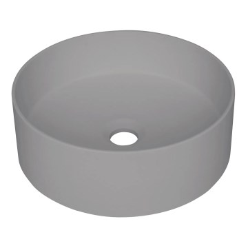 Deante CQS_SU4S - Umivaonik na ploču SILIA, promjer 36 cm, granit/metalno siva